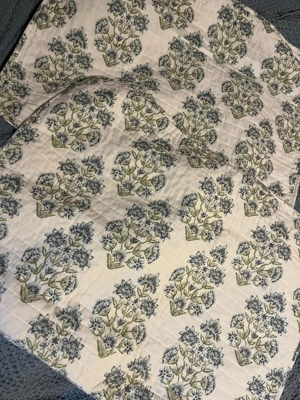 Willow Roads~ 2 shams Artisan White Quilted Pillow Shams ~ Cotton